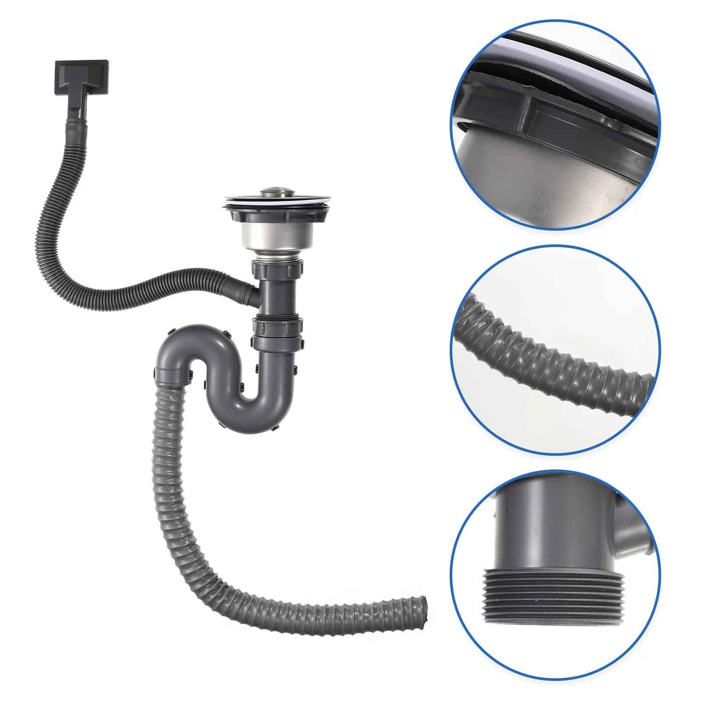 DOUBLE SINK BOWL FITTING SET (HIGH QUALITY)