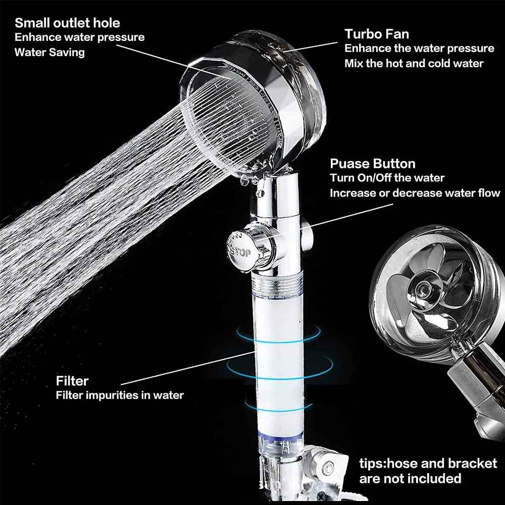 PROPELLER SHOWER HEAD HIGH PRESSURE FILTERED